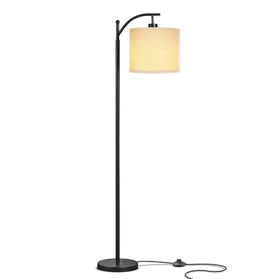 Brightech Montage Floor Smart Lamp with LED Light & Drum Shade, Black (Open Box)