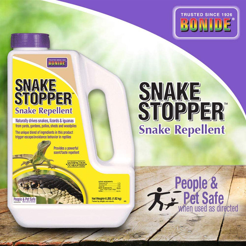 Bonide BND875 Snake Stopper Reptile Repeller Scent Granules, 4 Pound Shaker