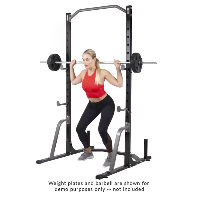 Body Champ PBC530 U Frame/ Cage Power Rack System & Olympic Weight Plate Storage