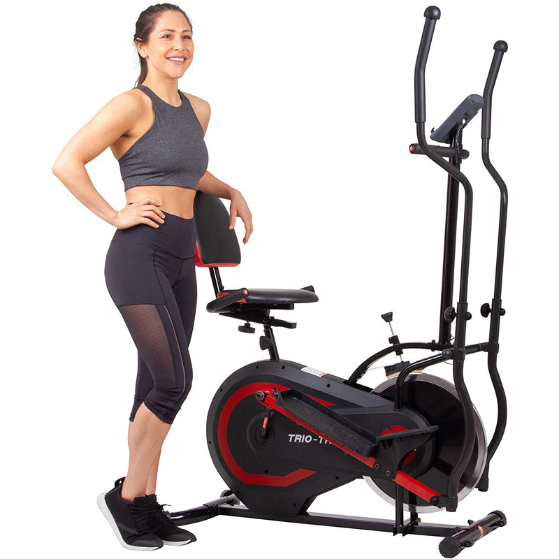 Body Flex Sports 3 in 1 Trio Trainer Home Gym Cardio Exercise Fitness Machine