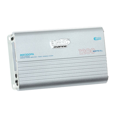 BOSS Audio MR1200PA Class A/B 1200 Watt 4 Channel Marine Amplifier and PA System - VMInnovations
