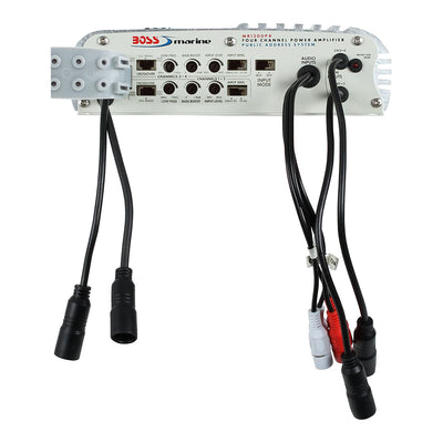 BOSS Audio MR1200PA Class A/B 1200 Watt 4 Channel Marine Amplifier and PA System - VMInnovations