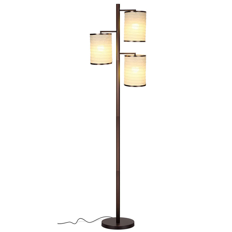 Brightech Liam Dimmable Lantern Tree Floor Lamp Light for Living Room, Bronze