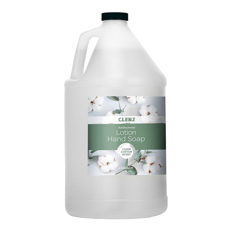 Clenz Lotion Gallon Antibacterial Liquid Hand Soap, Clean Cotton Scent (4 Pack)