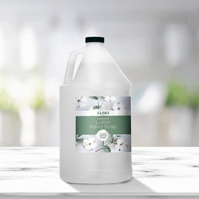 Clenz Lotion Gallon Antibacterial Liquid Hand Soap, Clean Cotton Scent (4 Pack)