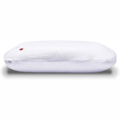 I Love Pillow Ergonomic Contour Sleeping Pillow with Cover, Queen Sized, White