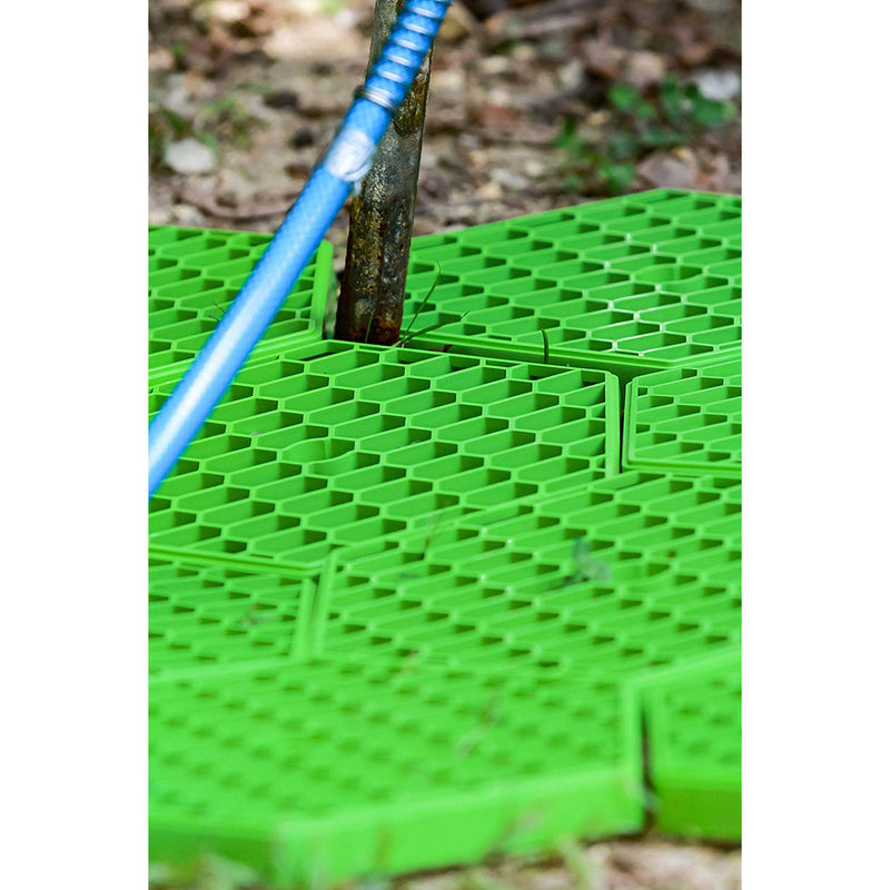 Camco 44533 FastPath Portable Plastic Walkway Stepping Stones, Green (10 Pack)