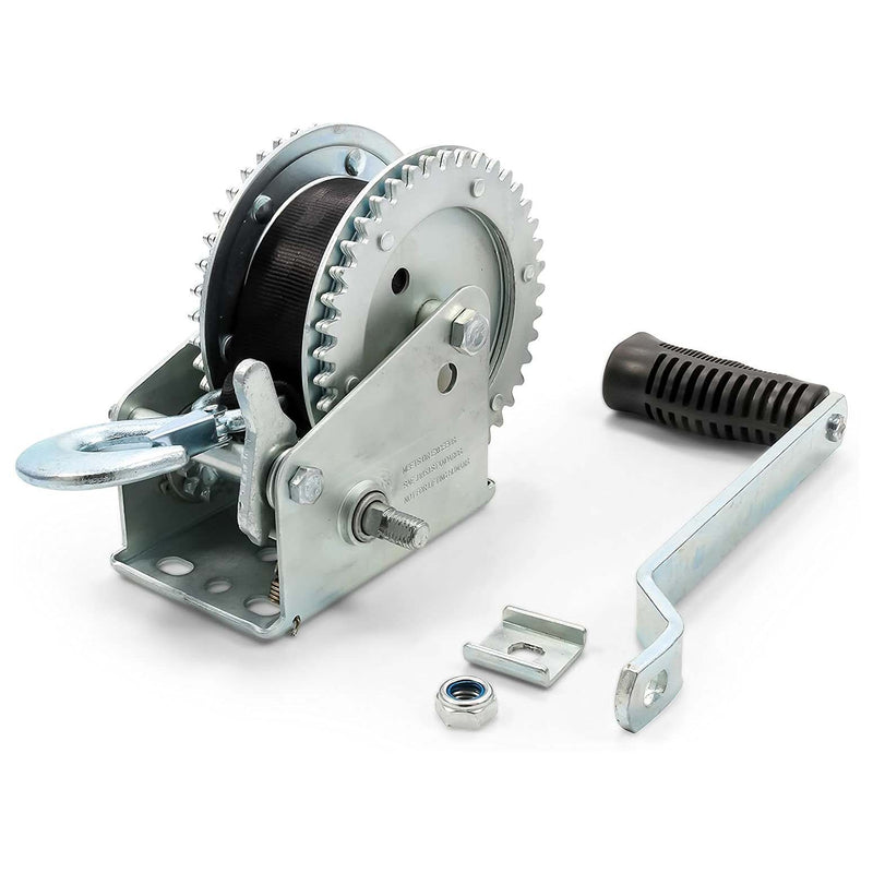 Camco Steel Marine Durable Corrosion Resistant Towing Winch w/ 1,200-lb Capacity