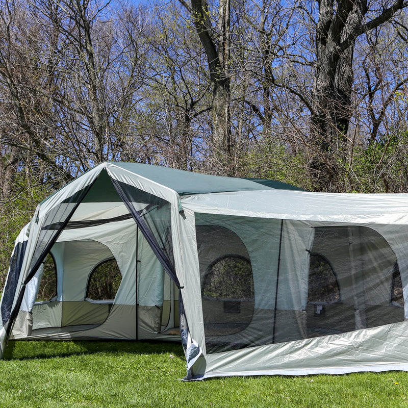Tahoe Gear Carson 14 Person Large Family Cabin Tent with Solar Shield