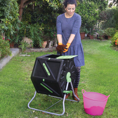 Miracle-Gro 28 Gal Tumbling Garden Waste Soil Composter w/Tool Kit