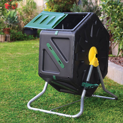 Miracle-Gro DFSC70 18.5 Gal Tumbling Garden Waste Soil Composter w/Hand Tool Kit