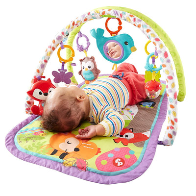 Fisher-Price CDN47 3 in 1 Musical Activity Baby Play Mat Floor Gym with 5 Toys