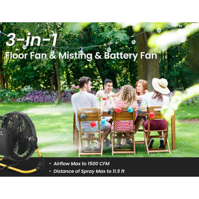 Geek Aire CF100M Outdoor 12 Inch USB Rechargeable Battery Powered Misting Fan