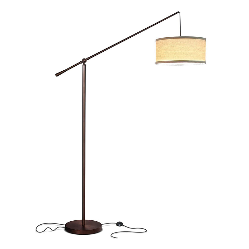 Brightech Hudson 2 Contemporary Hanging Arc Floor Lamp with LED Bulb, Bronze - VMInnovations