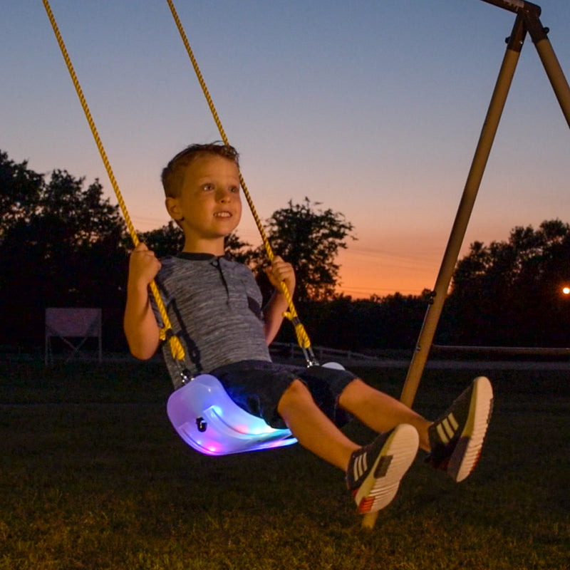 XDP Recreation Outdoor Kids Firefly LED Tree Swing, 24 Lights, Motion Activated
