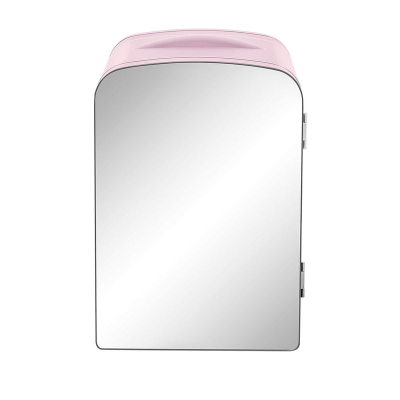 Chefman Mirrored Personal Makeup & Skincare Mini Fridge, 4 Liter Pink (Open Box)