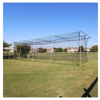 Cimarron Sports Outdoor Twisted Baseball Batting Cage Net w/ 4-Foot Access Door - VMInnovations