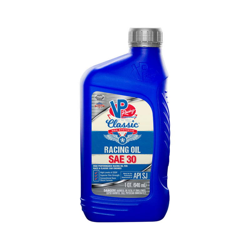 VP Racing 2681 Non Synthetic High Performance SAE 30 ZDDP Rich Racing Oil, Blue