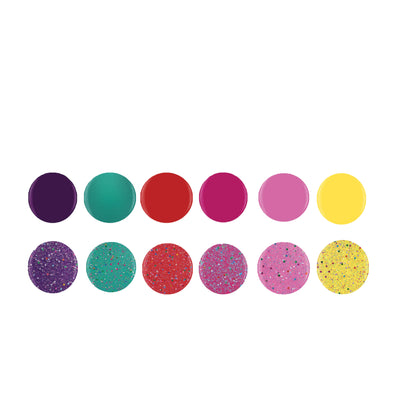 Gelish Mini 6 Color & 1 Glitter Overlay Gel Nail Polish, Rocketman Collection