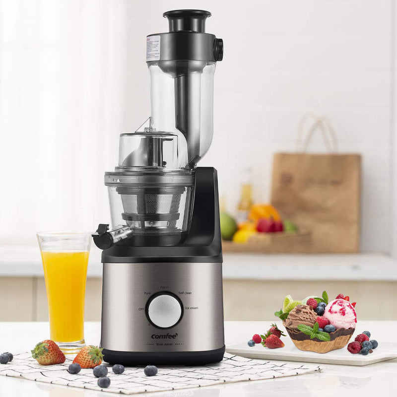 Comfee BPA Free Multi Function Stainless Steel Slow Juicer with Ice Cream Maker