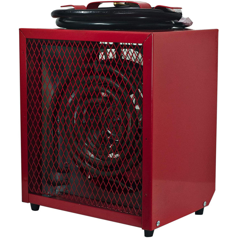 Comfort Zone Portable Fan Forced Industrial Workshop Space Heater, Red (Used)
