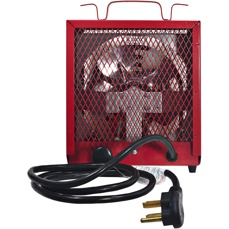 Comfort Zone Portable Fan Forced Industrial Workshop Space Heater, Red (Used)