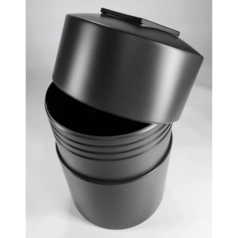 Commercial Zone 730101 Round Open-Top 45 Gallon Waste Trash Container Bin, Black