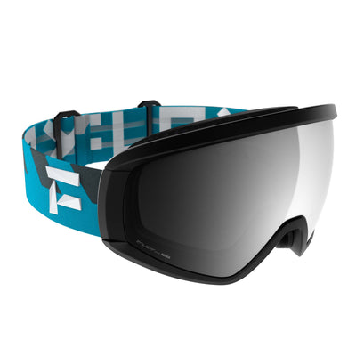 Flaxta Continuous Peripheral Vision Snowboard and Ski Goggles, Teal and Black