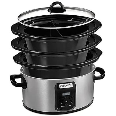 Crock-Pot Choose-A-Crock Programmable Food Slow Cooker with 3 Stoneware Sizes
