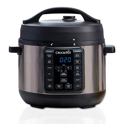 Crock-Pot Multi Function Mini 4 Quart Express Home Food Cooker, Stainless Steel