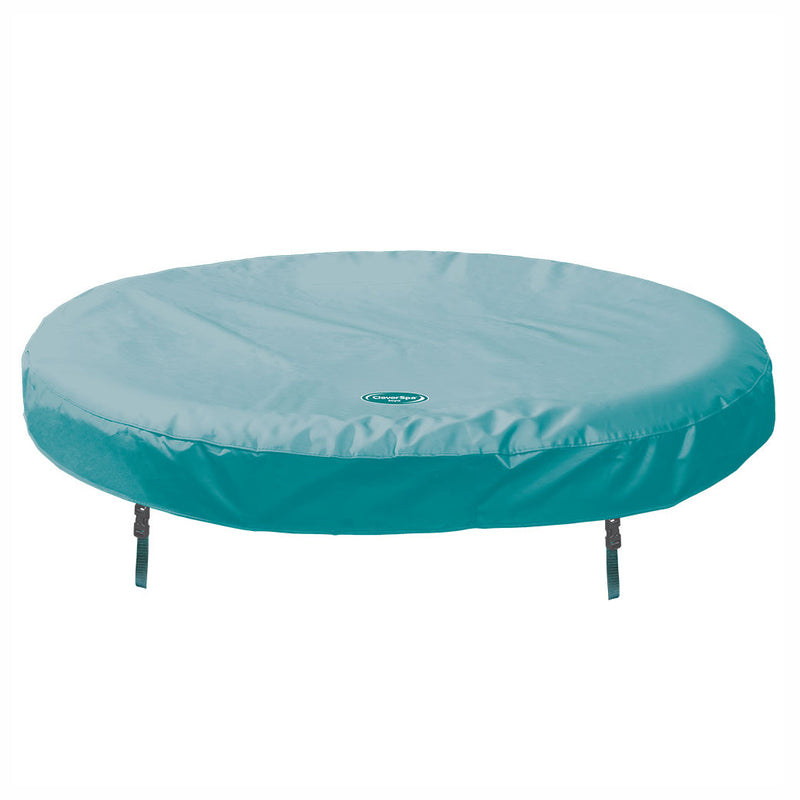 CleverSpa 7959 Inyo 4 Person Inflatable Round Hot Tub with 110 Air Jets, Teal