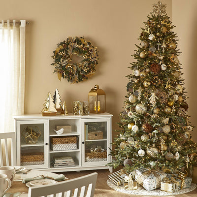 NOMA 7.5 Ft Piedmont Fir Prelit Warm White LED Light Christmas Tree (For Parts)