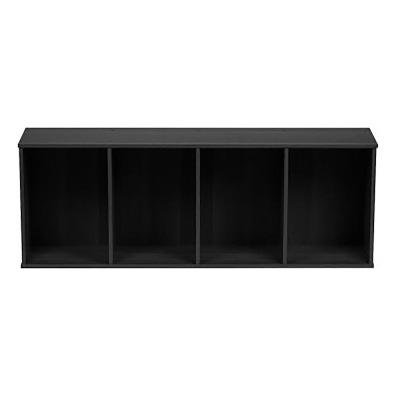 IRIS 4 Tier Freestanding Wood Storage Bookshelf Shelving Unit, Black (2 Pack)