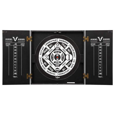 Viper Hideaway 2 in 1 Traditional & Baseball Dartboard Cabinet, Black (2 Pack)