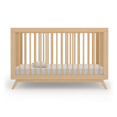 dadada Soho 3 in 1 Solid Beech Wood Convertible Crib to Toddler Bed, Natural