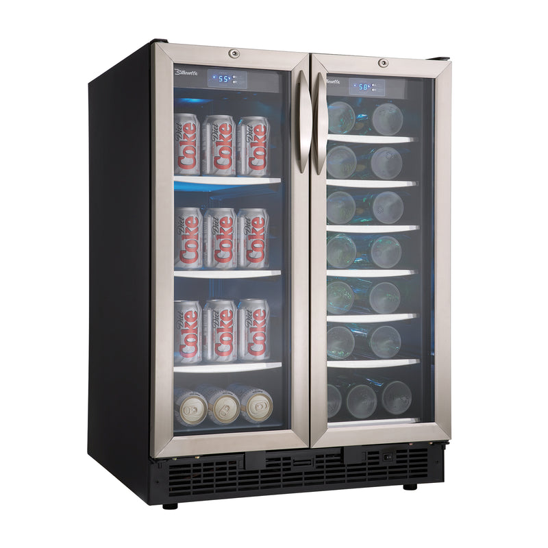Danby 5.0 Cu. Ft. Beverage Center Soda Bar Mini Fridge Cooler, Stainless Steel