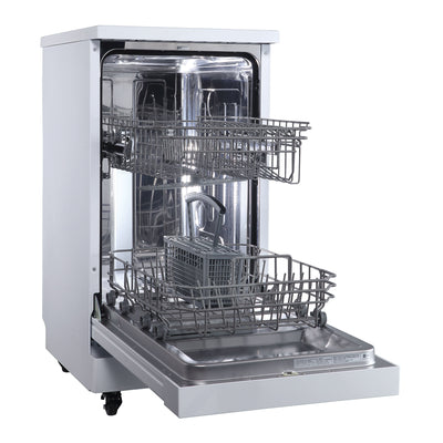 Danby 18 Inch 4 Wash Cycle Portable Dishwasher, Crisp White (For parts)