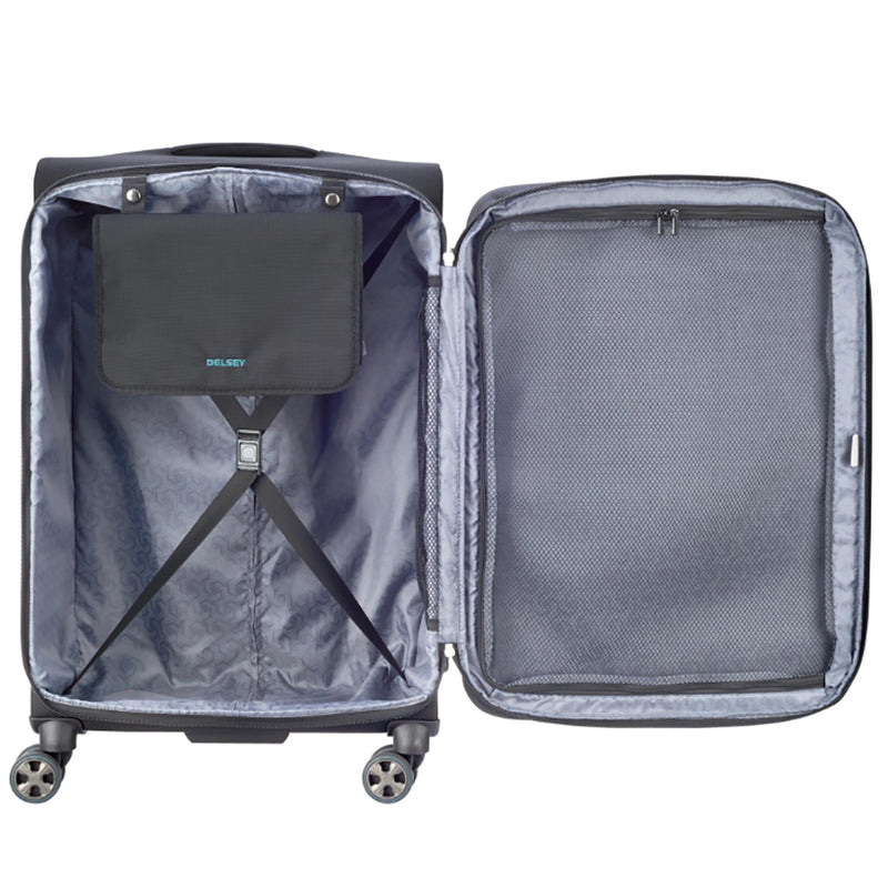 DELSEY Paris 25" Expandable Spinner Upright Hyperglide Luggage Suitcase, Black
