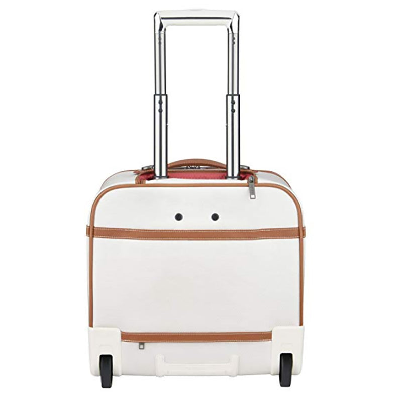 DELSEY Paris Chatelet Soft Air 2 Wheel 15" Carry On Travel Luggage Case, White