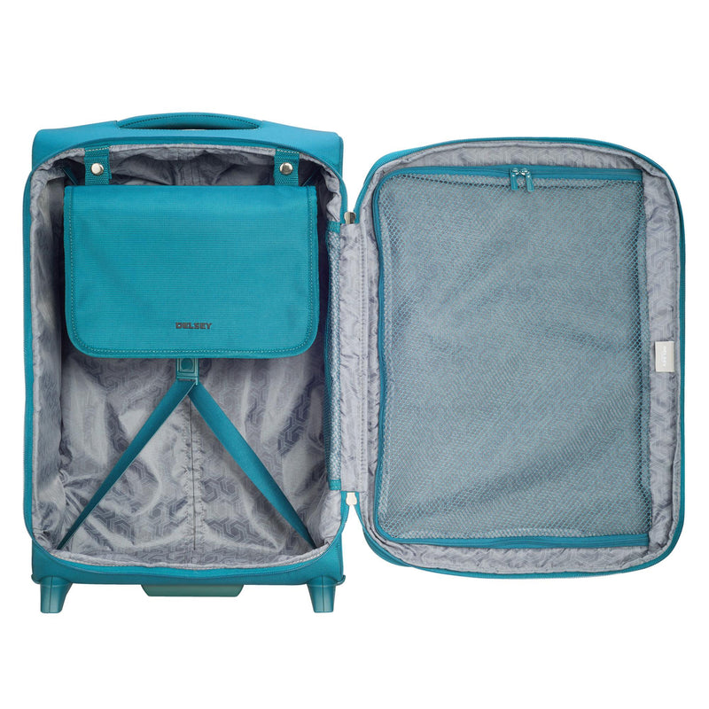 DELSEY Paris 2 Wheel Spinner 20" Hyperglide Carry On Travel Case, Teal (Used)