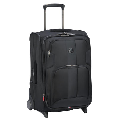 DELSEY Paris 21" Expandable 2 Wheel Spinner Carry On Travel Luggage Case, Black