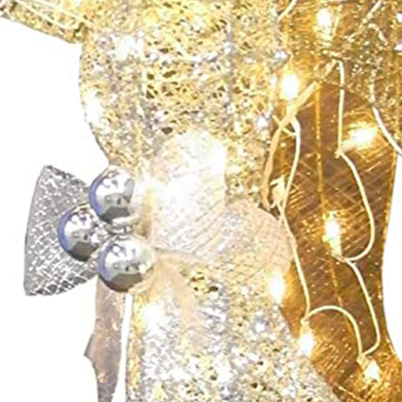 National Tree Company 4 Foot Silver & Gold Angel Prelit LED Christmas Decoration