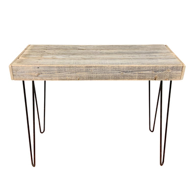 del Hutson Designs Harpen Reclaimed Wooden Living Room Console Table, Natural