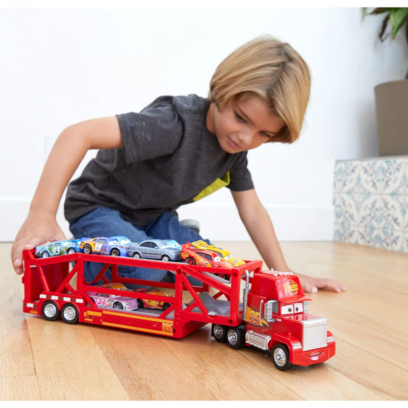 Disney Pixar Cars 3 Launching Mack Hauler 17 Inch Long Car Transporter Toy Truck