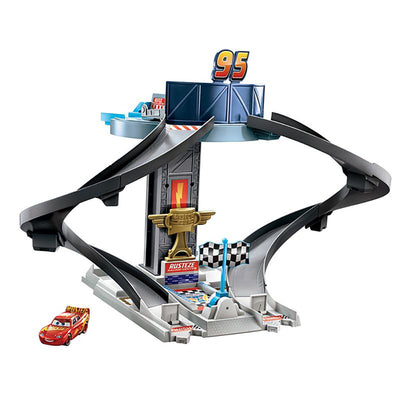 Disney Pixar's Cars Movie Rust-Eze Racing Tower Track w/Lightning McQueen Car