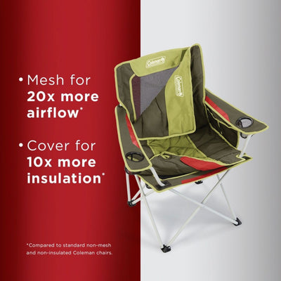 Coleman All Season Camping Folding Chair with Removable Insulated Cover, Olive