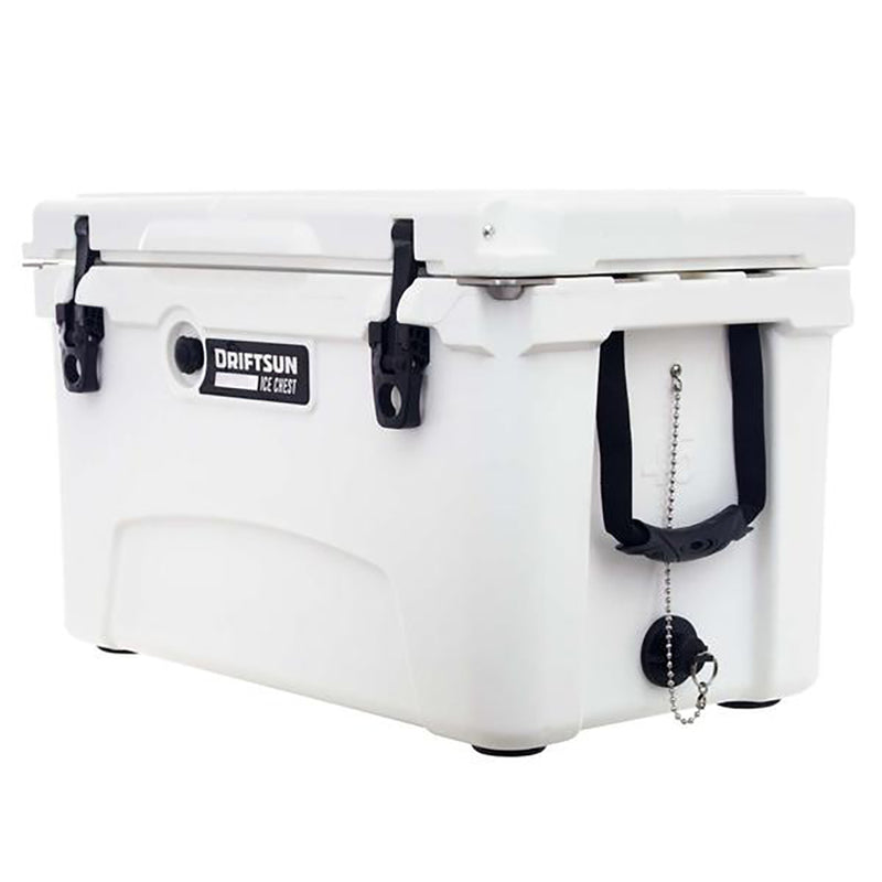 Driftsun Heavy Duty Portable 45 Quart Insulated Hardside Ice Chest Cooler, White