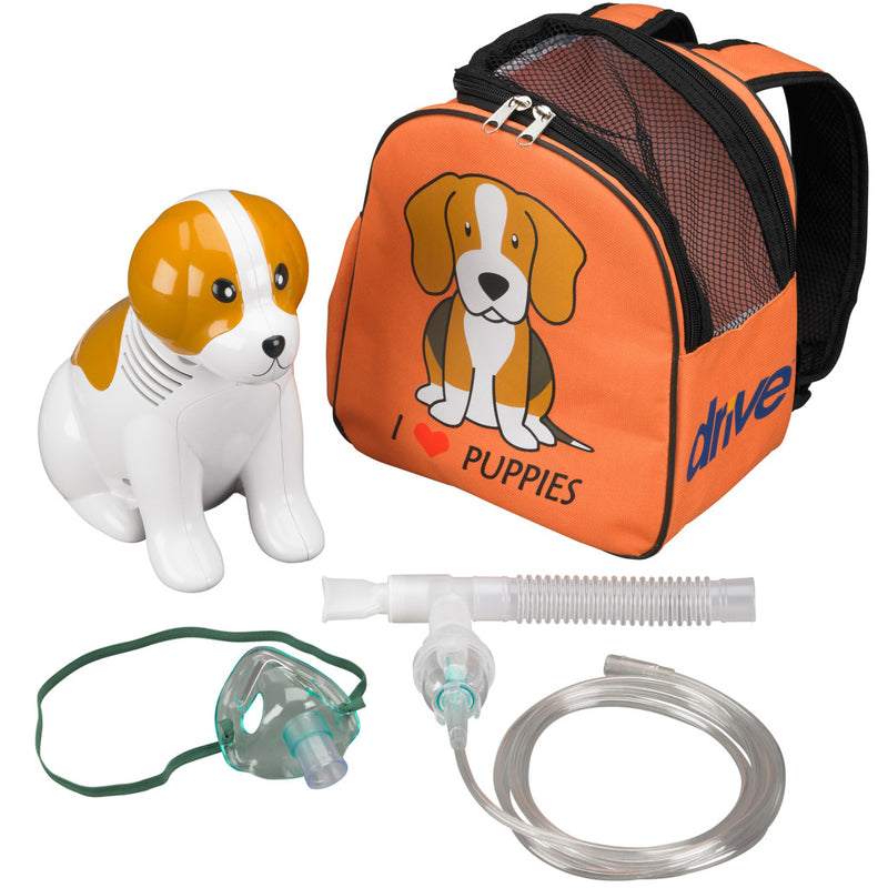 Drive Medical 18091-BE Home Kids Beagle Compressor Nebulizer Kit with Backpack