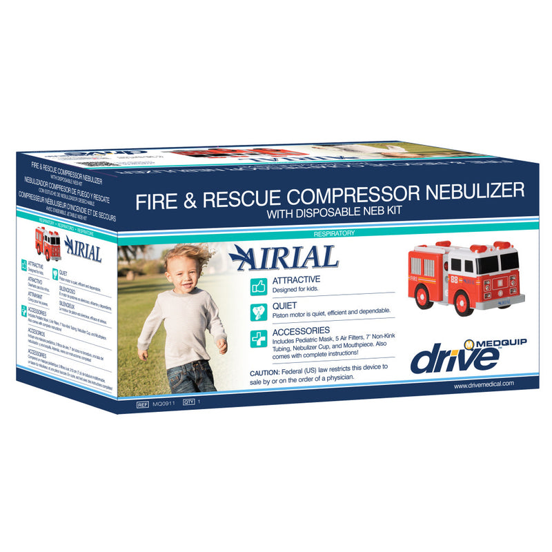 Drive Medical MQ0911 Home Kids Fire & Rescue Truck Compressor Nebulizer Kit