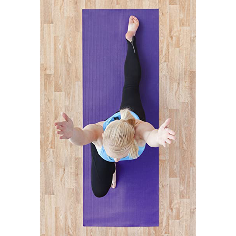 Yoga Accessories Classic Lightweight 1/8 Inch Non Slip Pilates Mat, Dark Purple